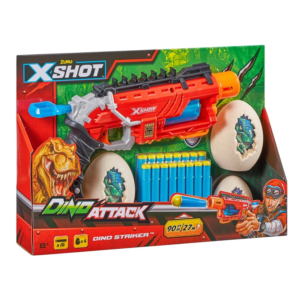 E-shop X-Shot Dino Attack Dino Striker detská pištoľ na penové šípky