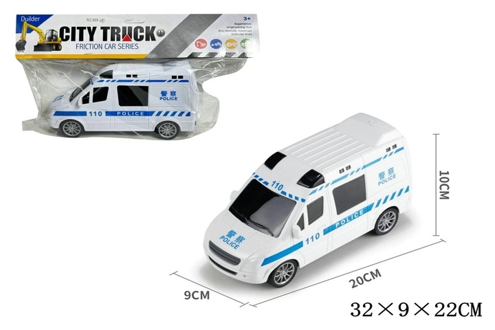 Policajné autíčko s mechanickým pohonom