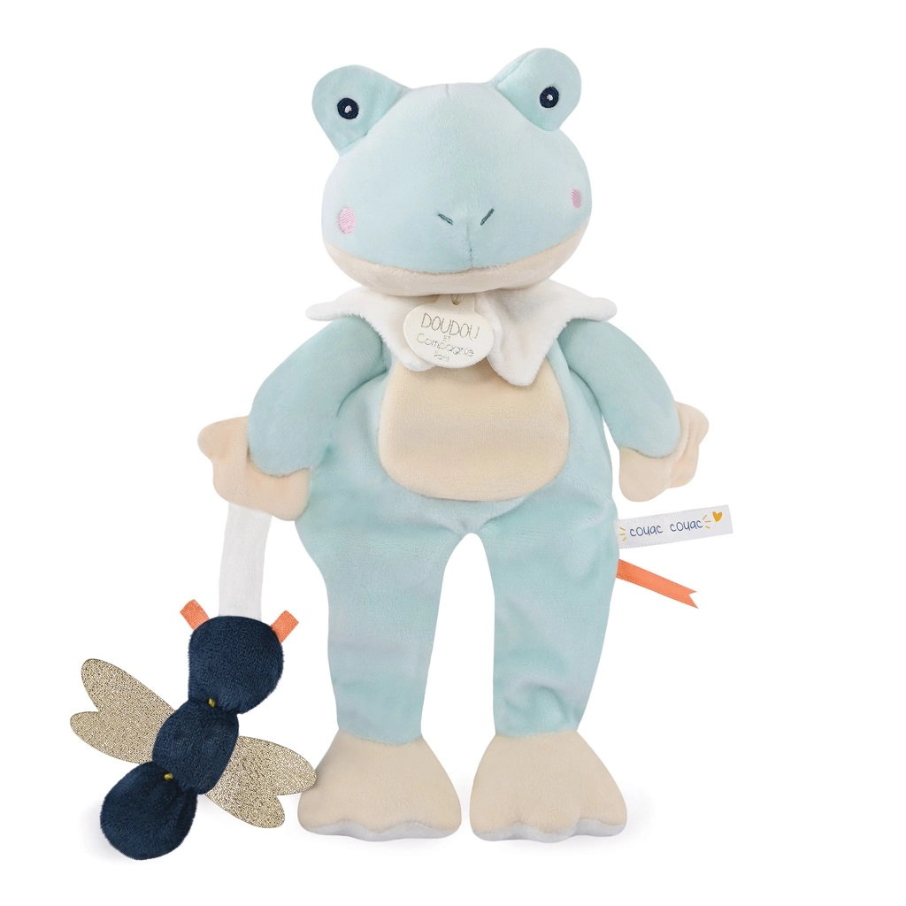 E-shop Doudou Darčeková žabka s vážkou 27 cm