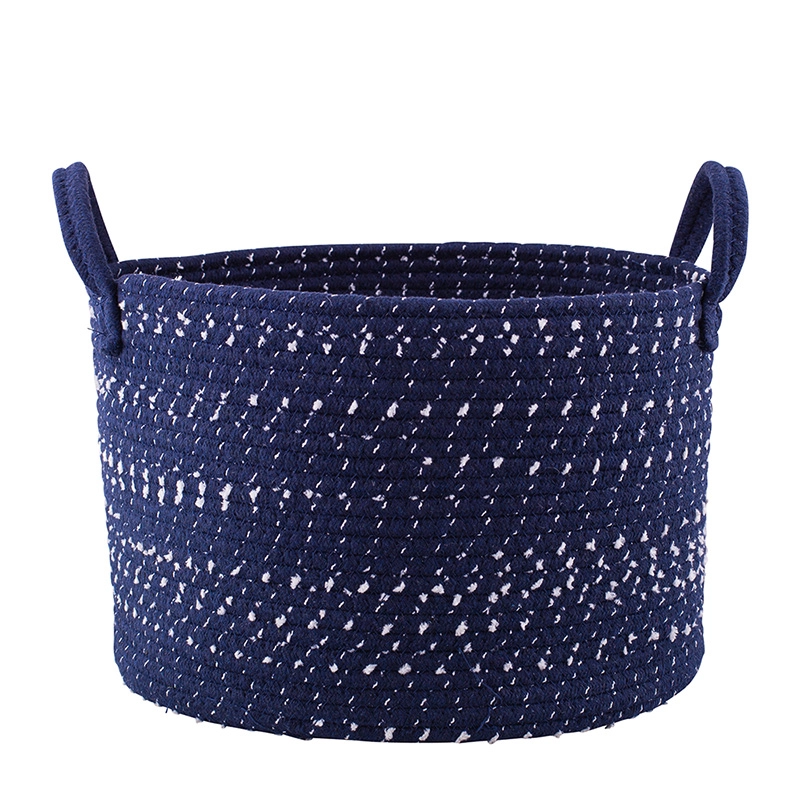 E-shop Pletený úložný kôš granátový 32 × 32 × 22 cm