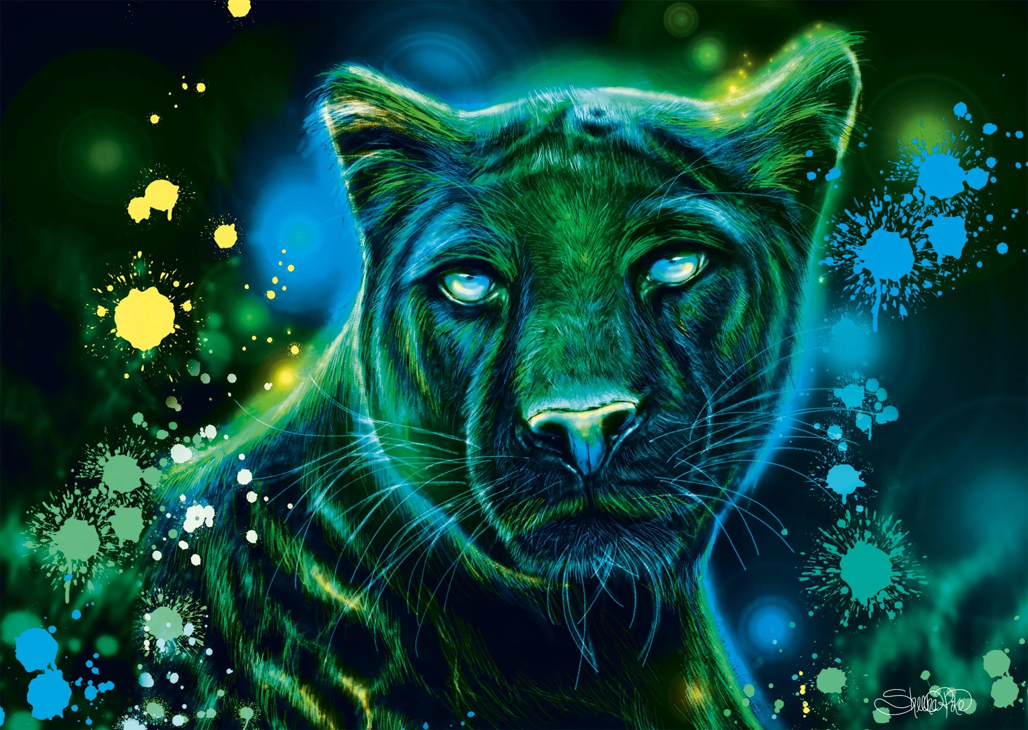 E-shop Schmidt Puzzle Neon: Panter 1000 dielikov