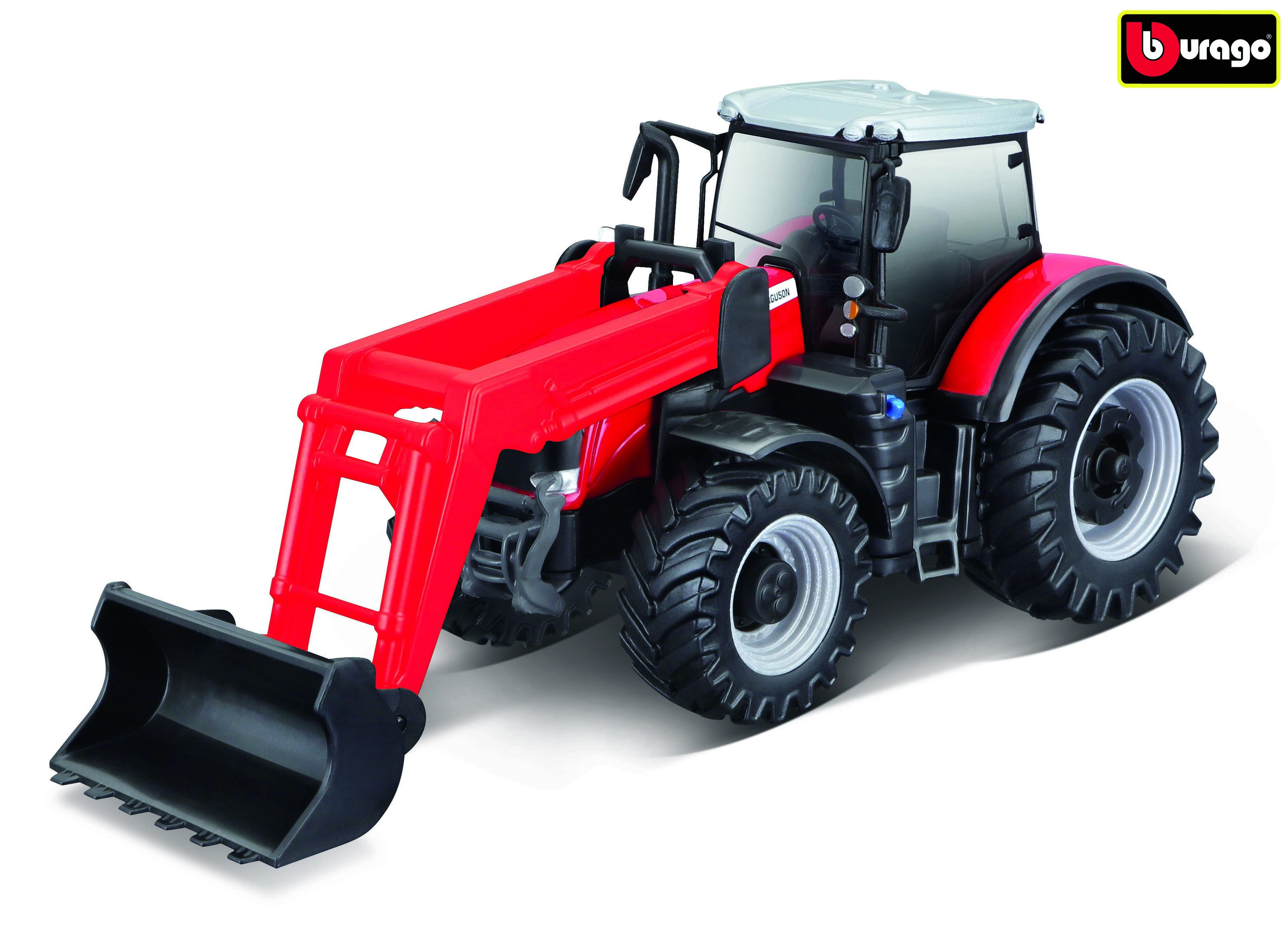 E-shop Bburago Farmland traktor Massey Ferguson 8740S s predným nakladačom 10 cm