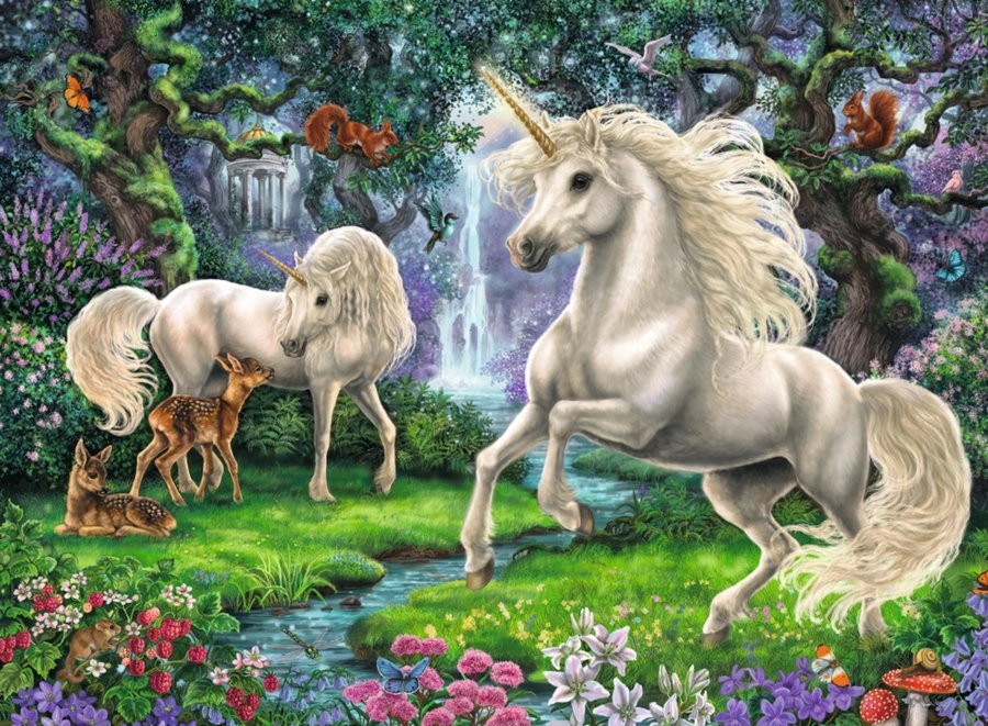 E-shop Ravensburger detské puzzle Tajomní jednorožci 200 dielikov