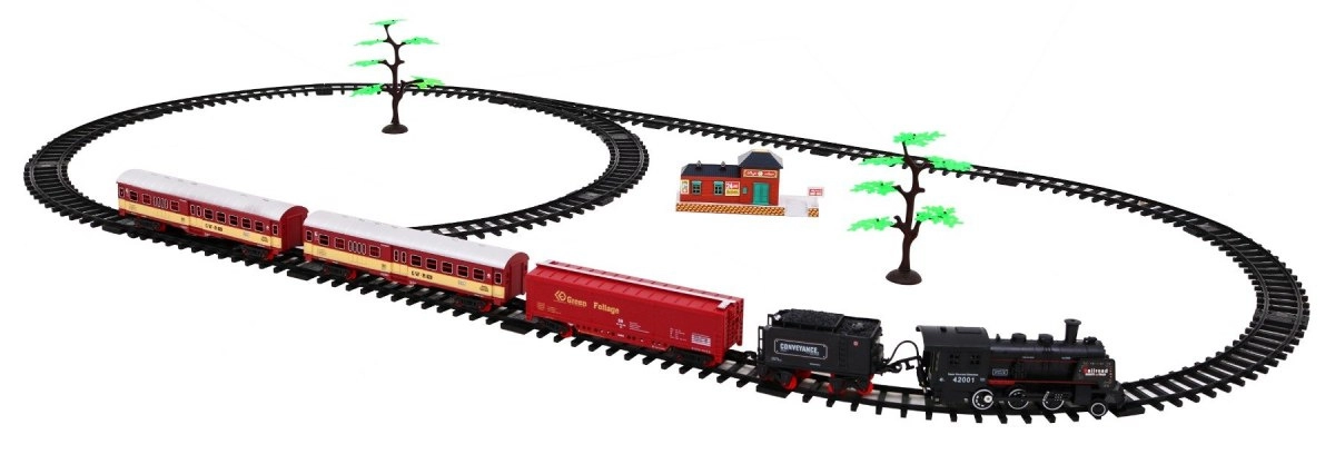 E-shop Majlo Toys Detská vláčikodráha na batérie s kameňolomom Construction Train 320 cm