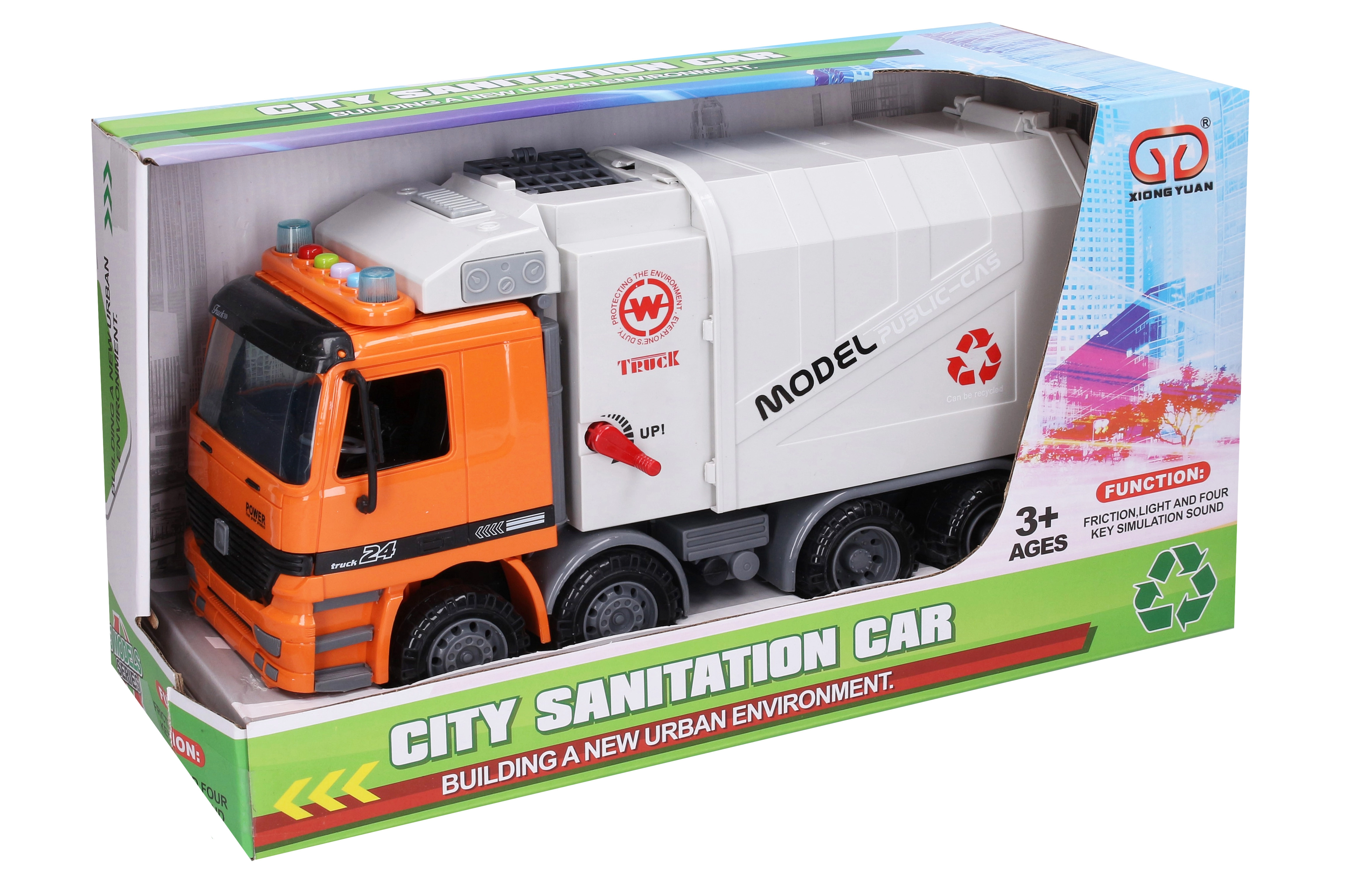 Smetiarske auto so svetelnými a zvukovými efektmi 36,3 cm - 1 kus