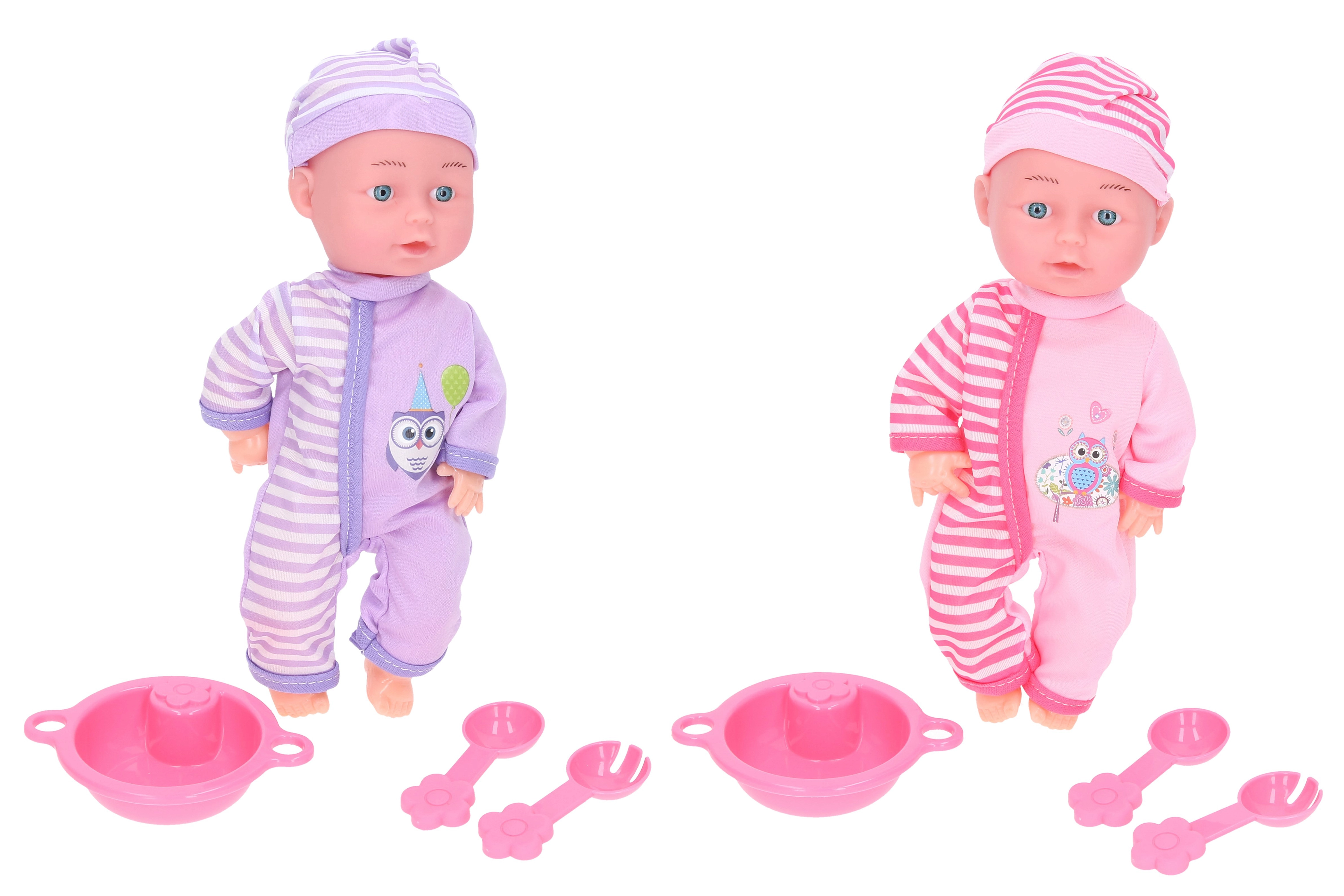WIKY Bábätko 24 cm s doplnkami - ružová