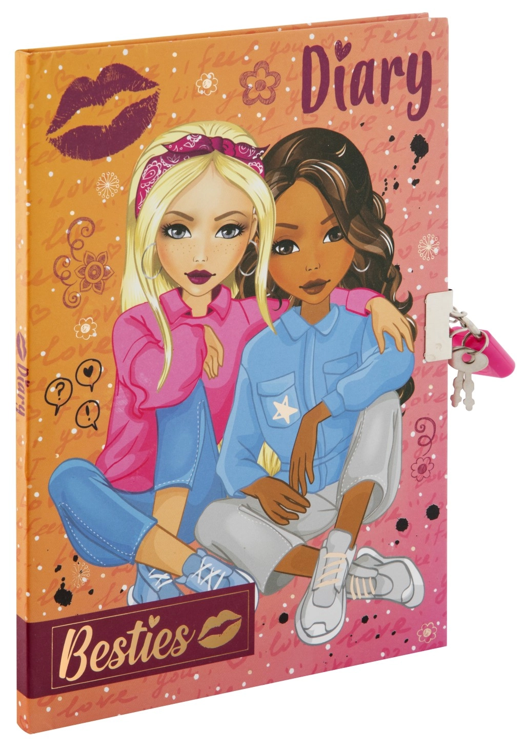 E-shop Denník Besties so zámkom 60 strán 21 x 15 x 1 cm, odporúčaný vek 6+