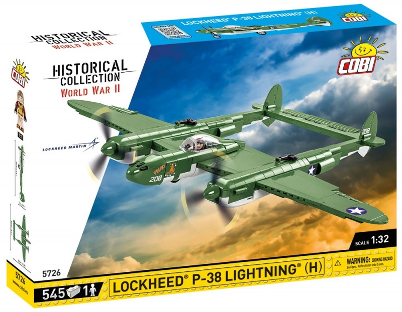 E-shop Cobi 5726 II WW Lockheed P-38H Lightning, 1:32, 545 k, 1 f
