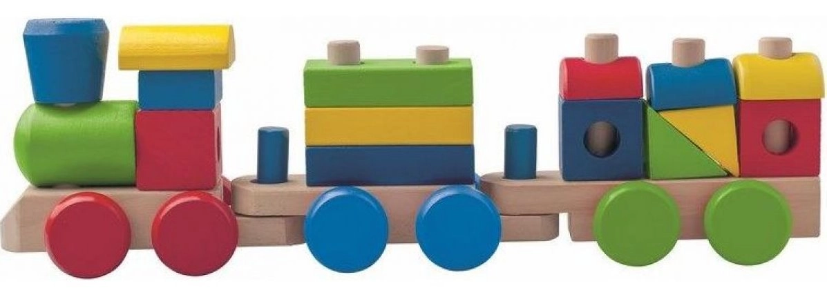 E-shop Woody drevený skladací nákladný vlak dva vagóny