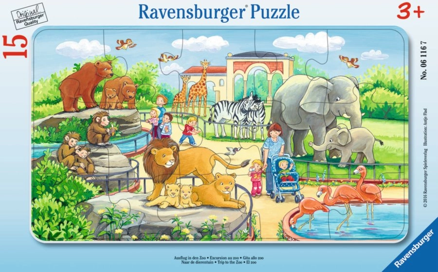 E-shop Ravensburger Cadre Voyage au Zoo 15 dielov