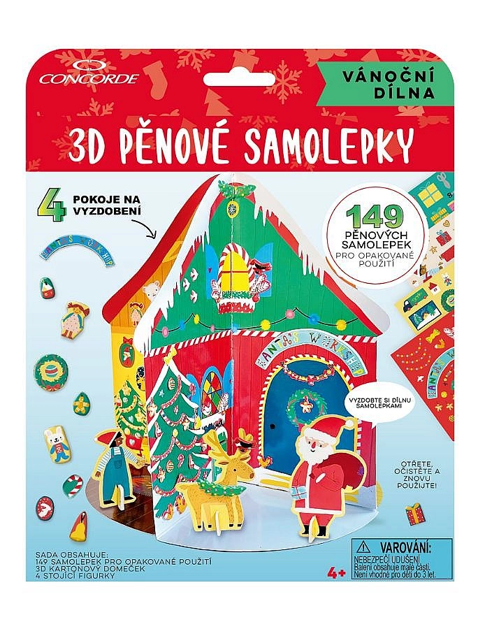 E-shop 3D penové nálepky vianočná dielňa CONCORDE