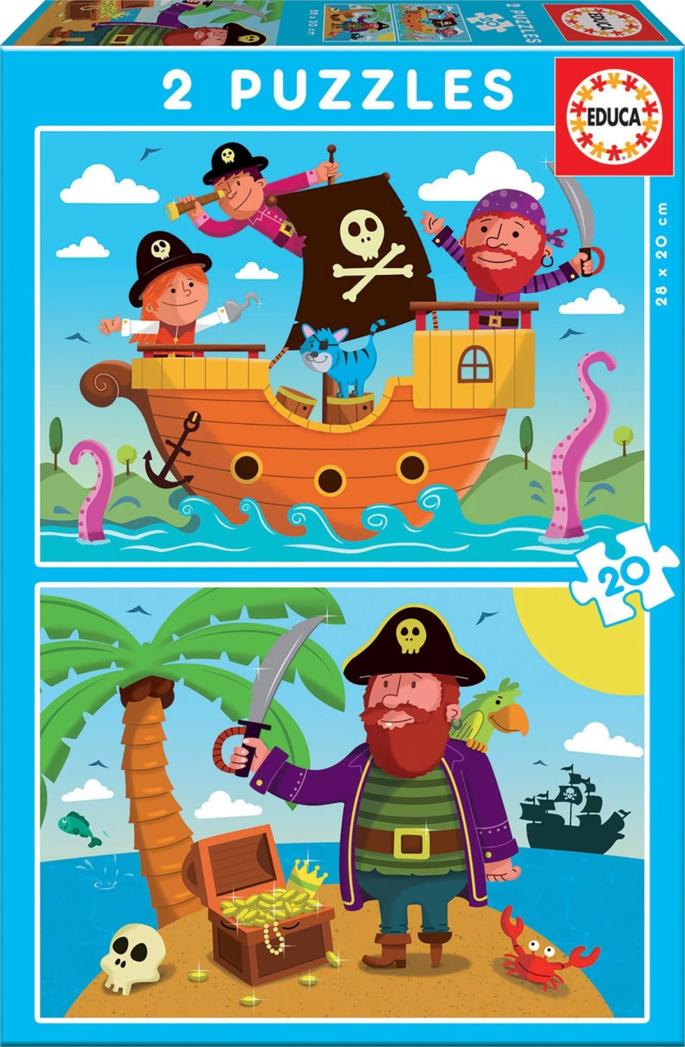 E-shop Educa Piráti 2 x 20 dielov