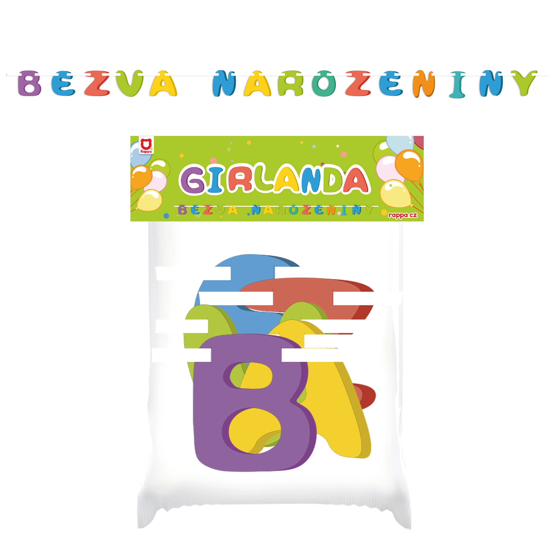E-shop RAPPA Girlanda papierová bezva NARODENINY