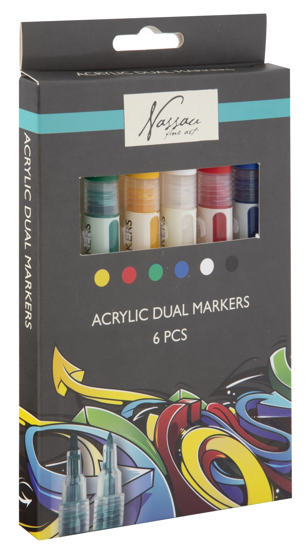 E-shop Dual Nassau Fine Art Akrylové fixky sada 6 ks