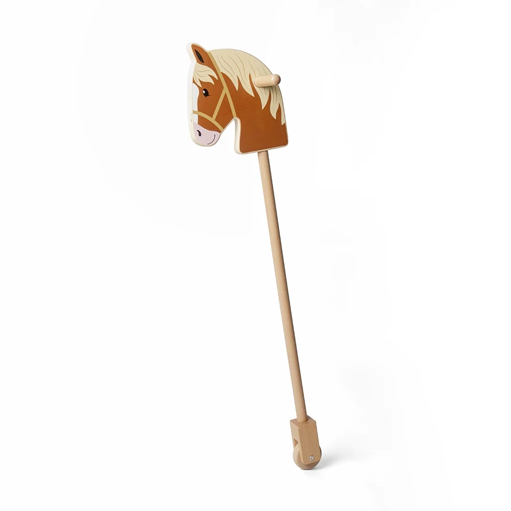 Bigjigs Toys drevený koník na tyči