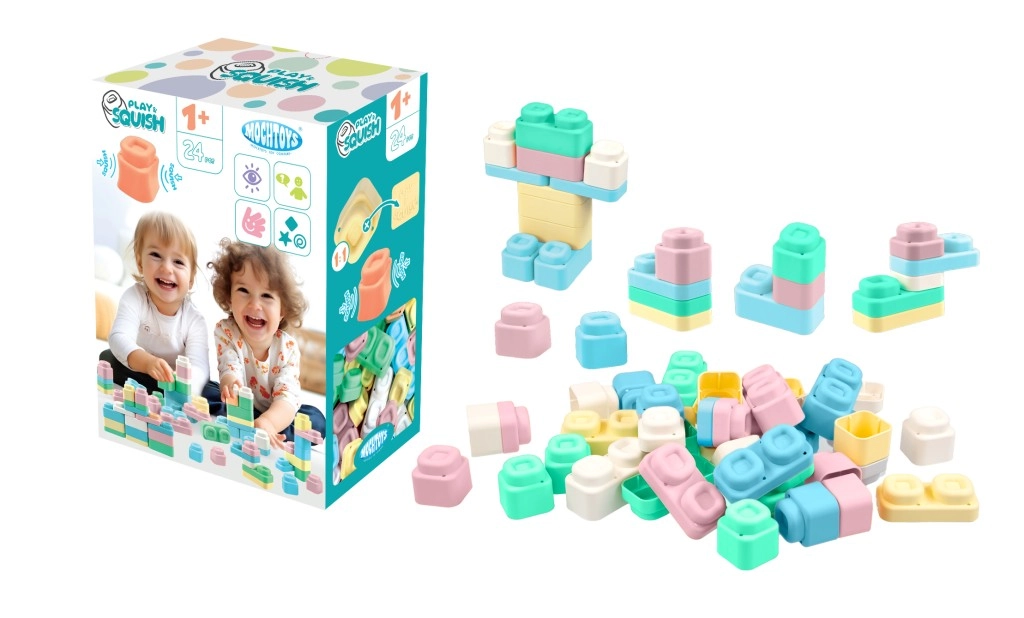 E-shop Mochtoys kostky silikonové Play&Squish 24 ks
