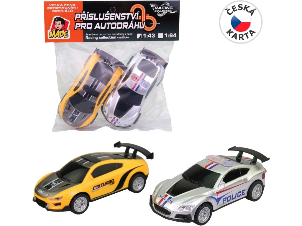 náhradné autíčka pre autodráhu 1:43 – 2 ks