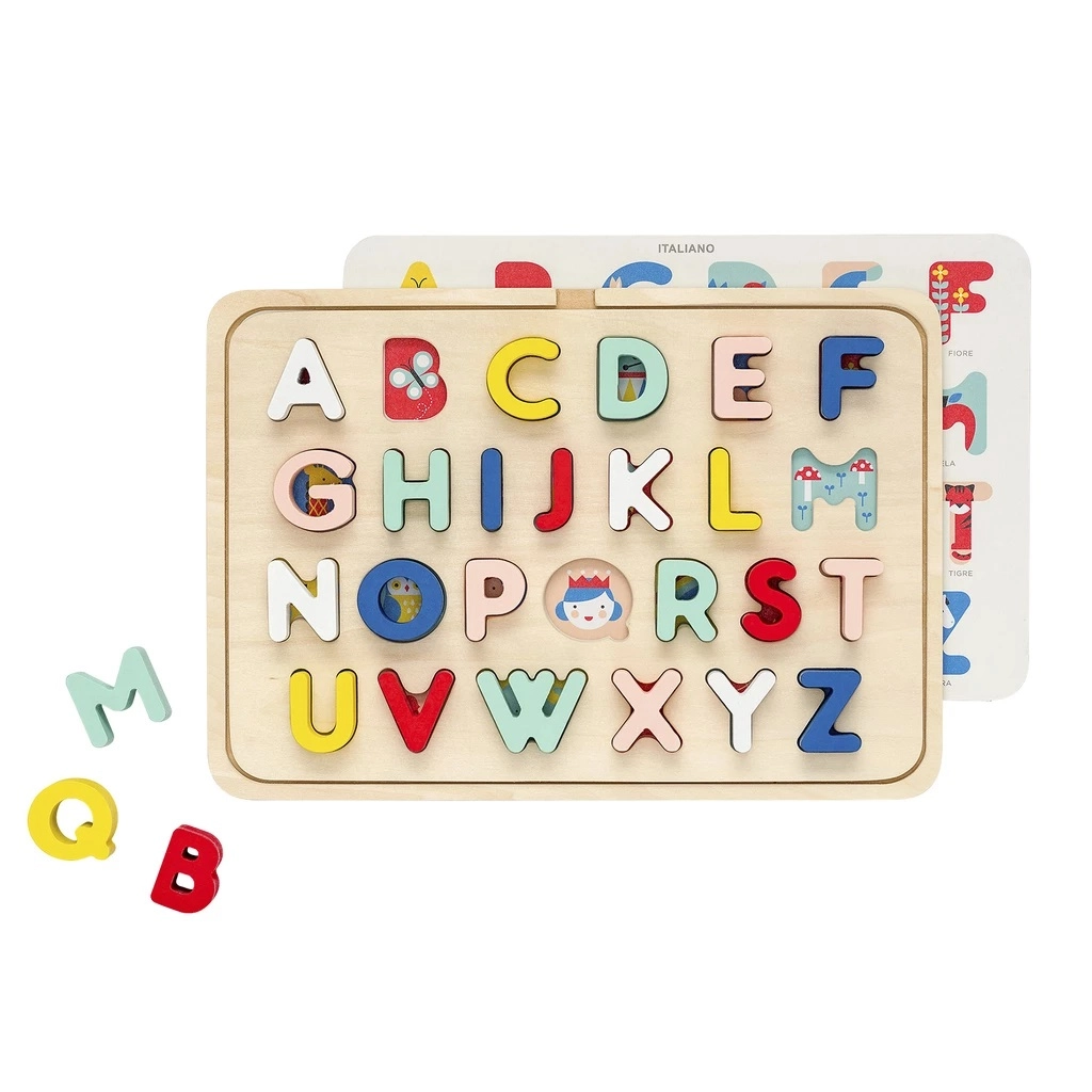 E-shop Petit Collage drevené abecedné puzzle (26 dielikov, FSC)