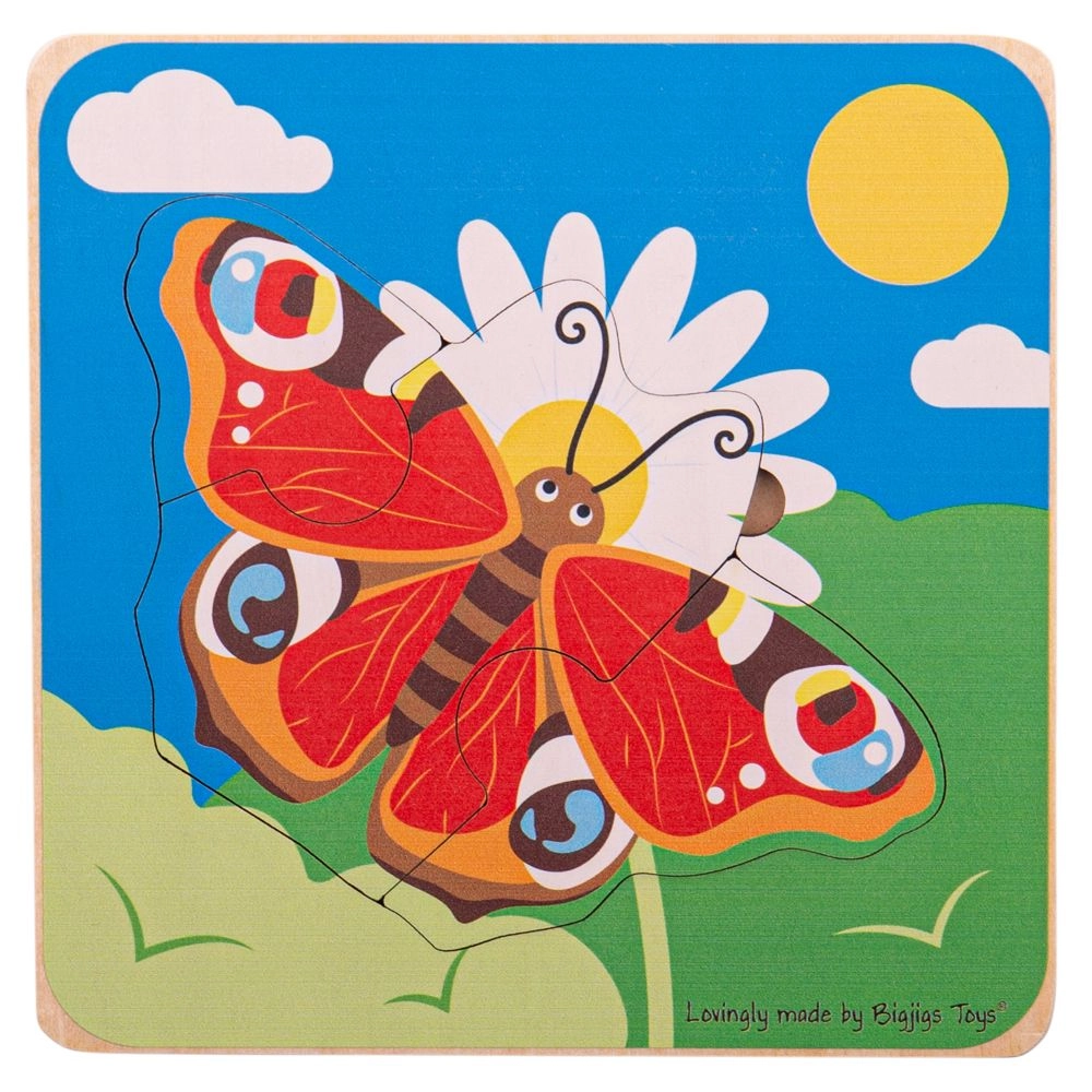 E-shop Bigjigs Toys vkladacie puzzle životné cykly motýľa