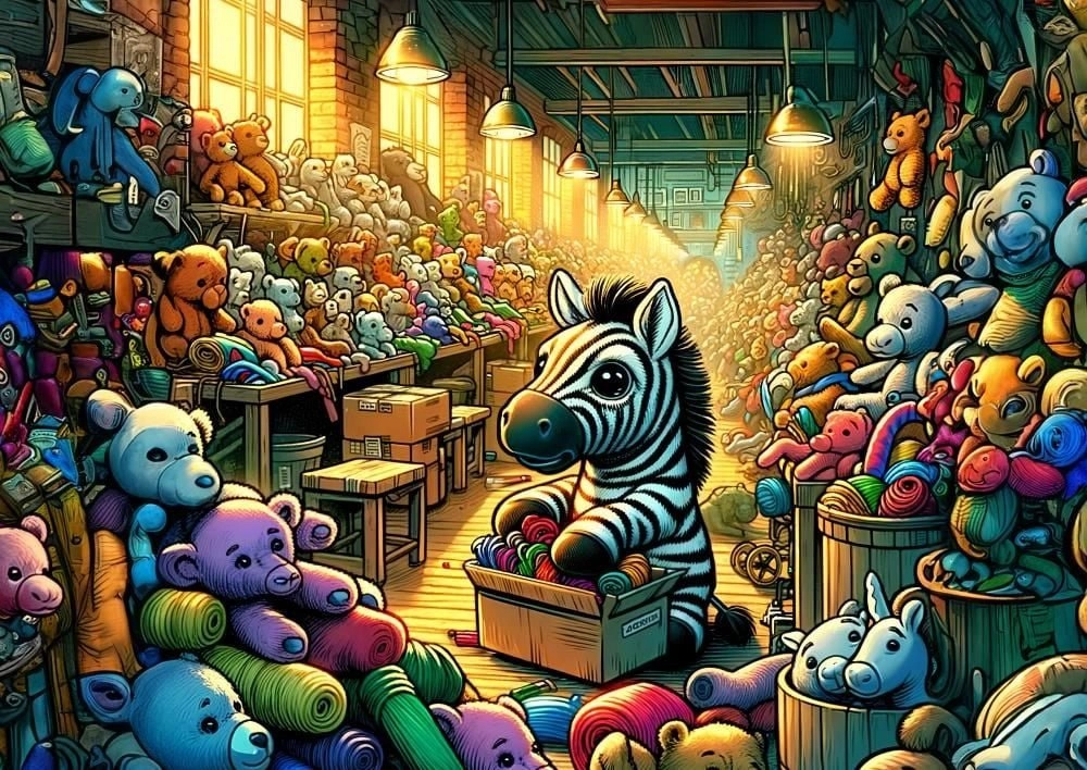 Puzzle Továreň na hračky 100 dielikov