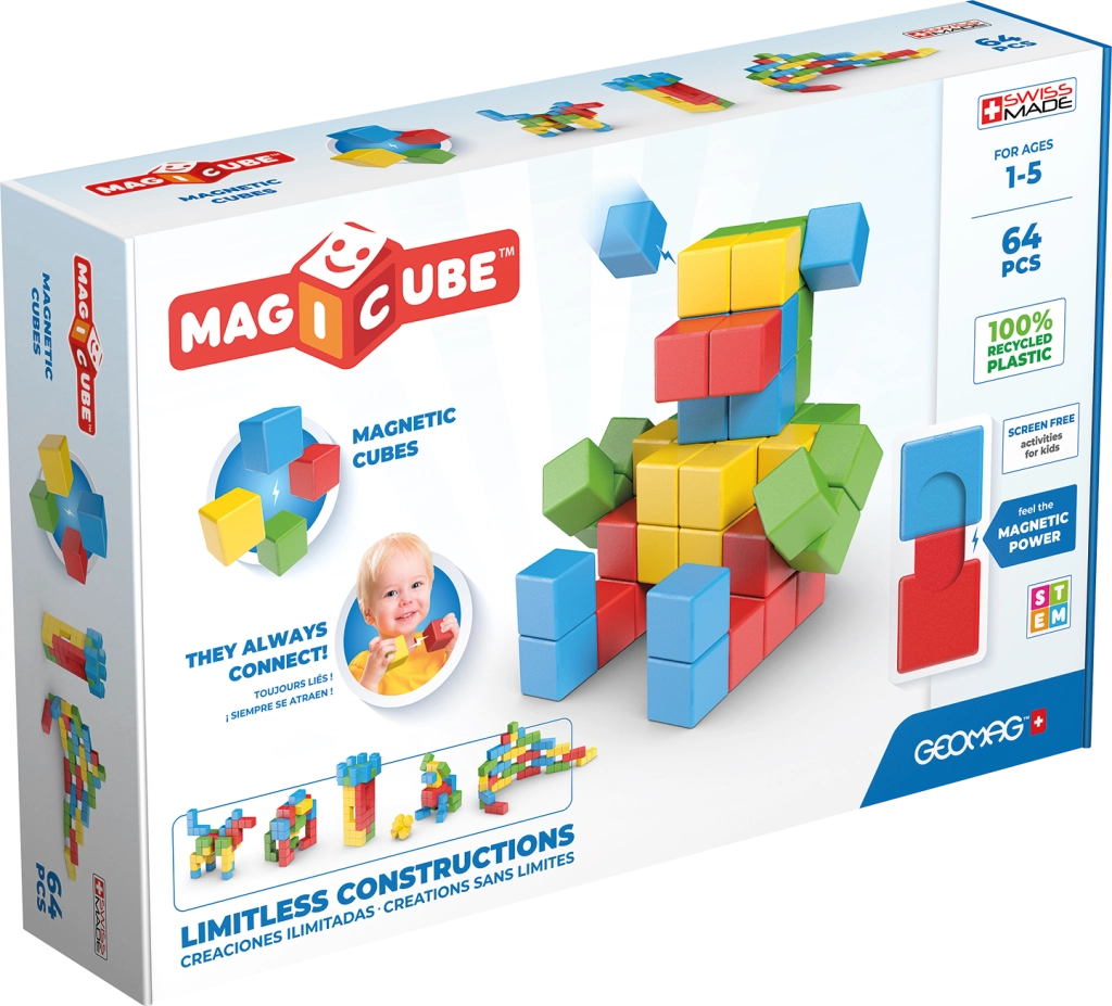 E-shop Magnetická stavebnica Geomag Magicube Creative 64 dielov