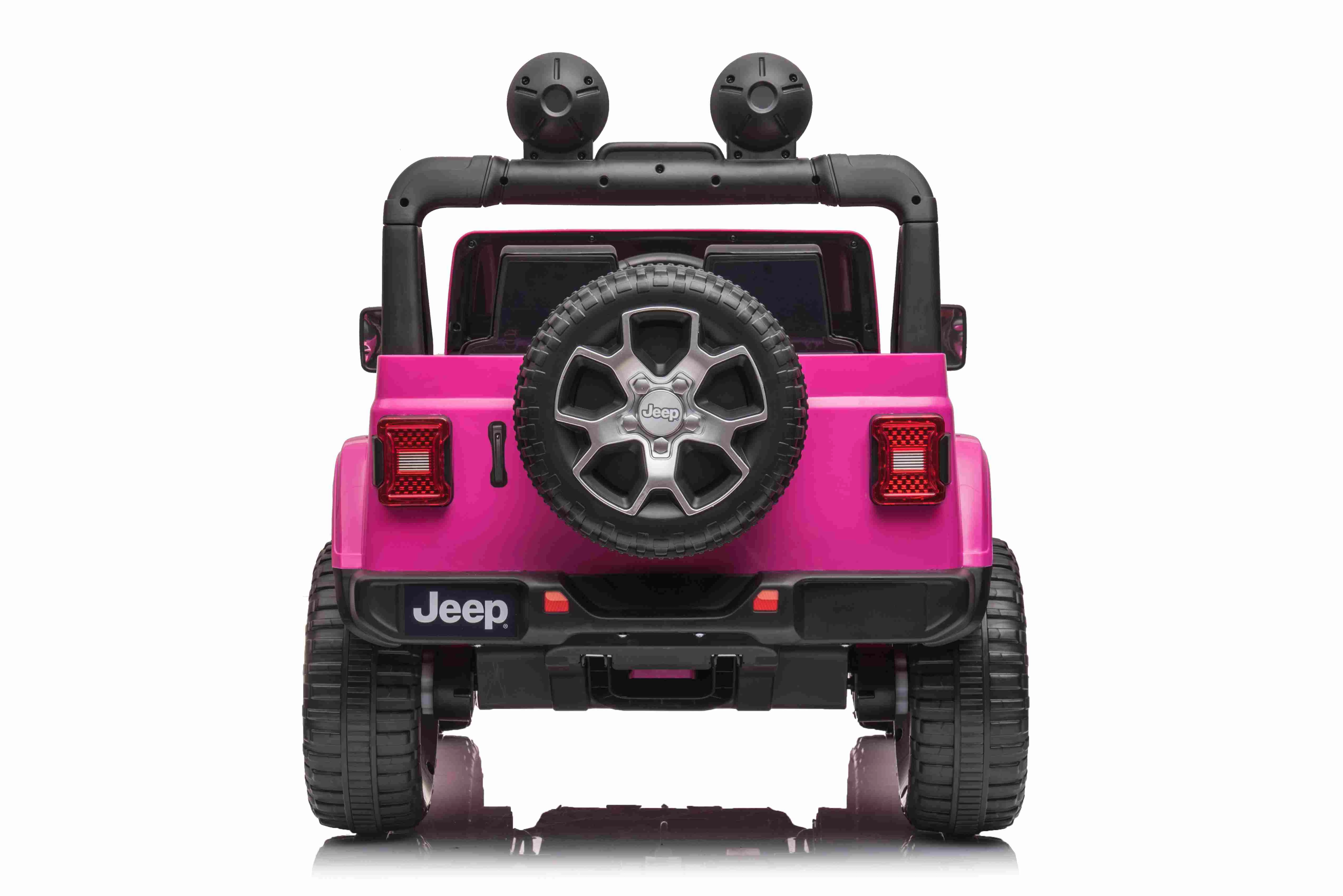 Detské elektrické auto Jeep Wrangler Rubicon v ružovej farbe