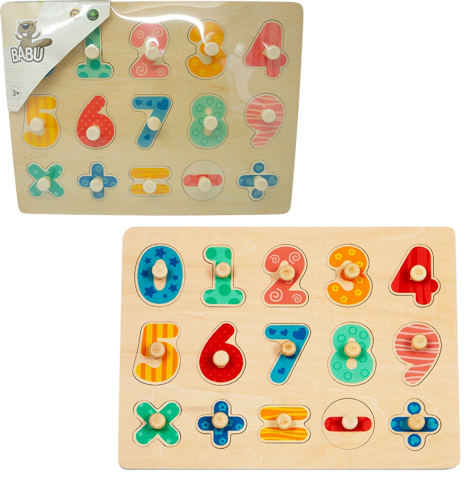 Babu drevená vkladačka prvé počítanie