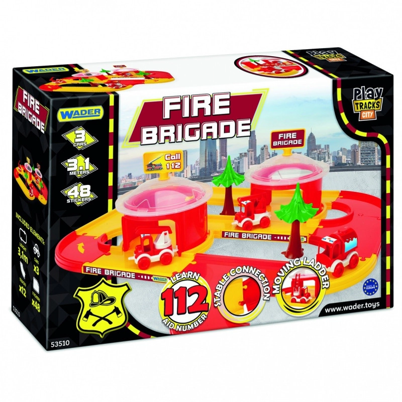 Wader Garáž dráha Kid cars 3D Hasiči plast 3,1m