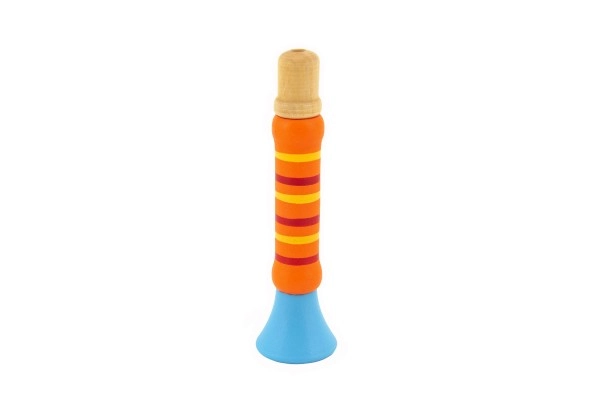 E-shop Teddies Píšťalka dřevěná barevná 12 cm 4 barvy 24ks
