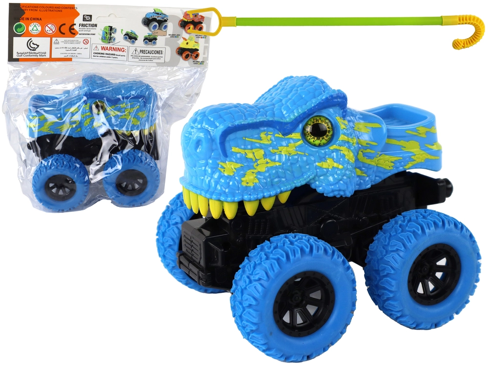 E-shop Lean Toys Modrá štvorkolka na trecí pohon T-Rex