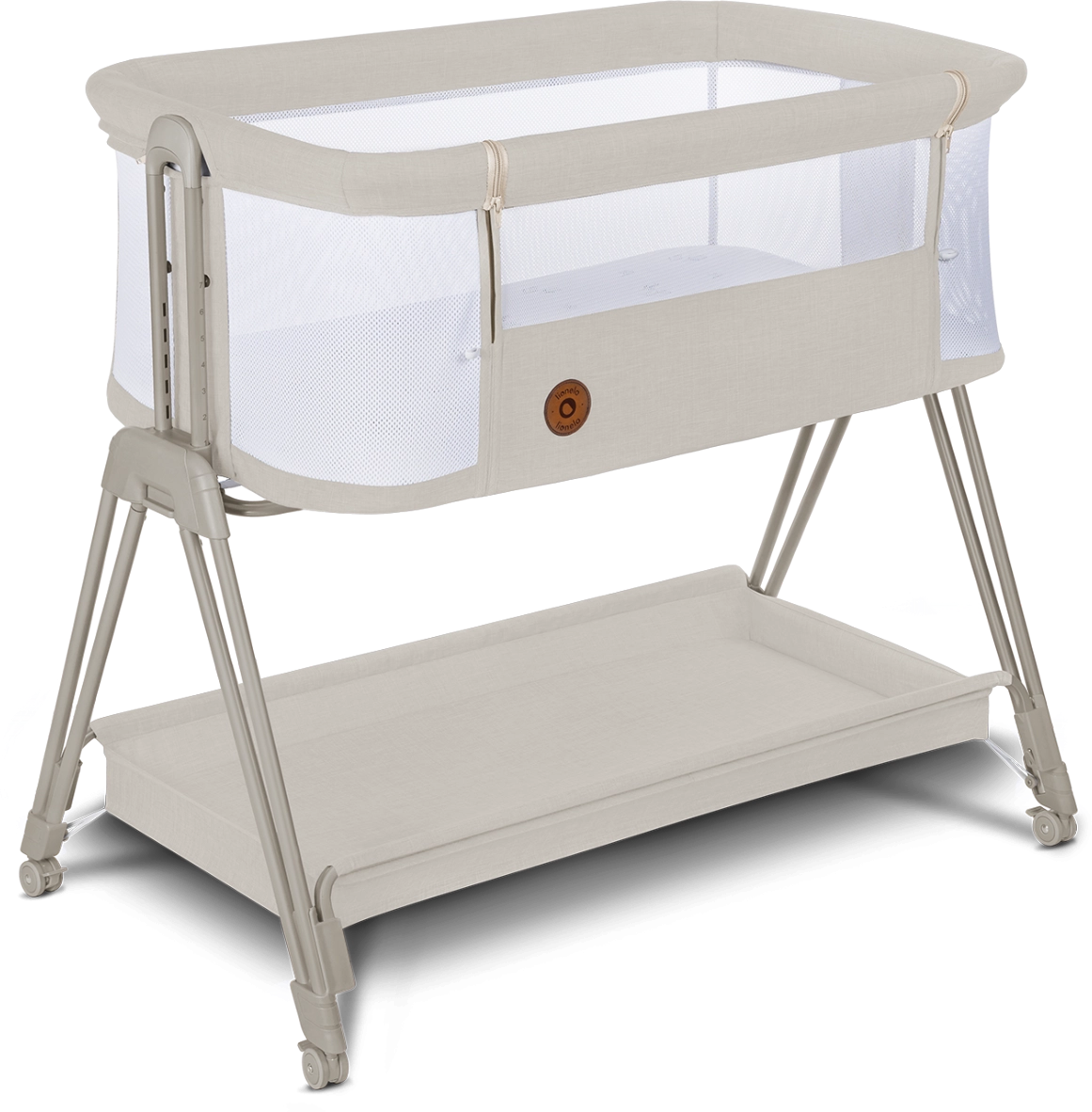 LIONELO Postieľka Luna 2v1 Beige Sand