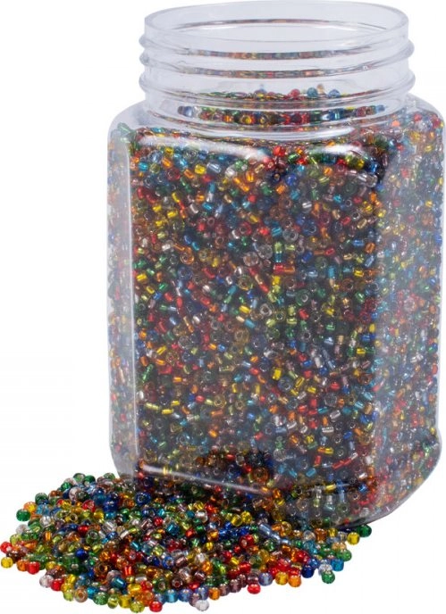 Playbox Korálky rokajlové priesvitné, 500 g