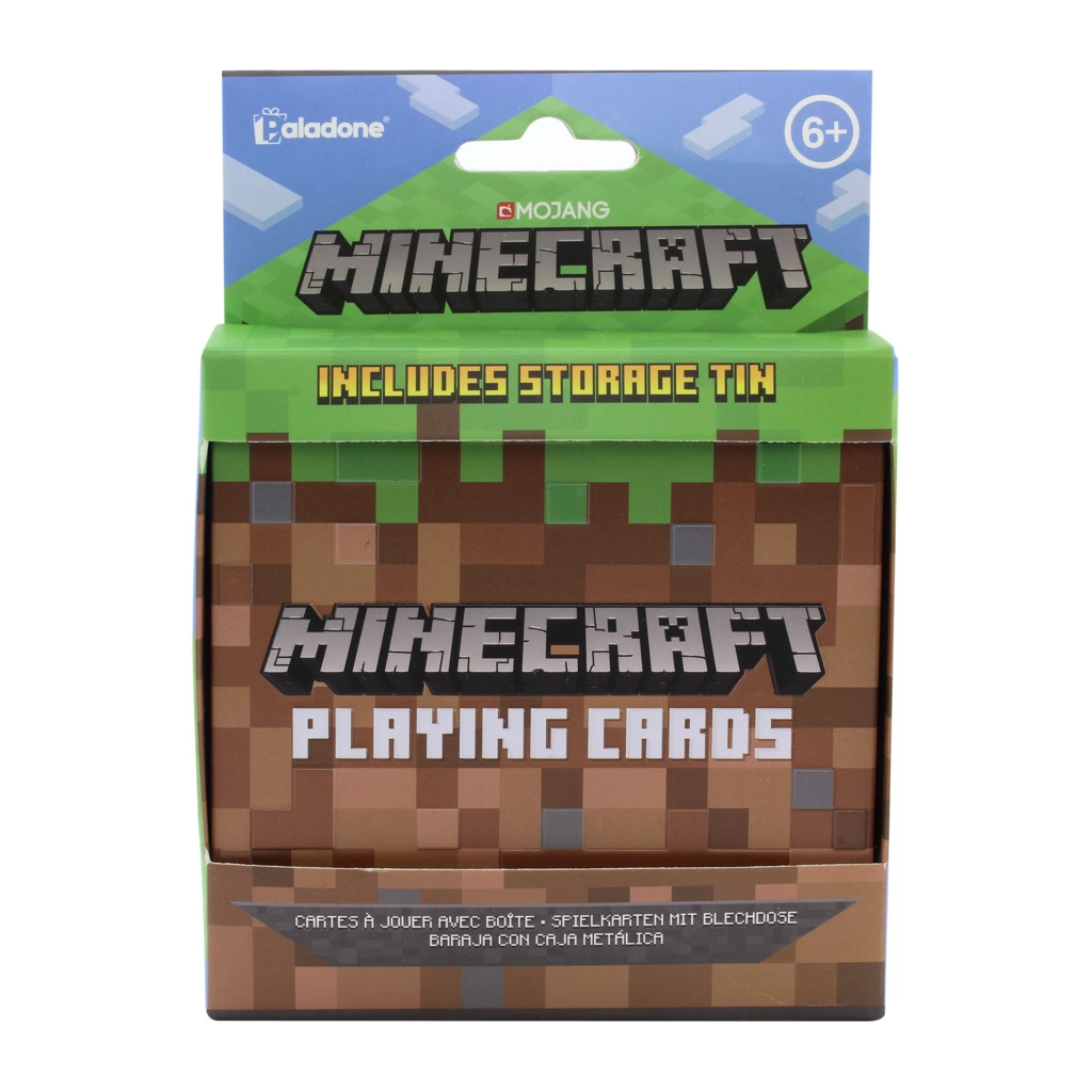 Hracie karty s motívom Minecraft v plechovej krabičke