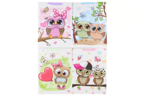E-shop Darčeková taška s motívom sovičiek 31 × 42 × 12 cm