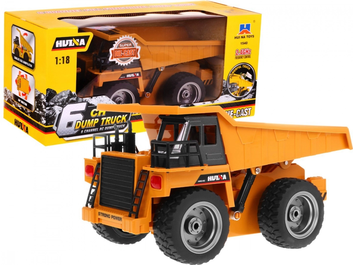 E-shop HUINA RC 1540 Nákladné auto sklápěč RTR hnedá 1:18