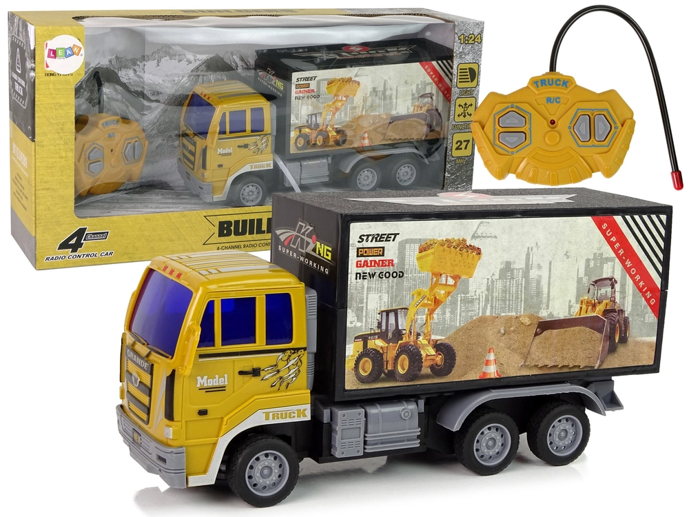 E-shop Žltý Diaľkovo Ovládaný Stavebný Kamión 1:24
