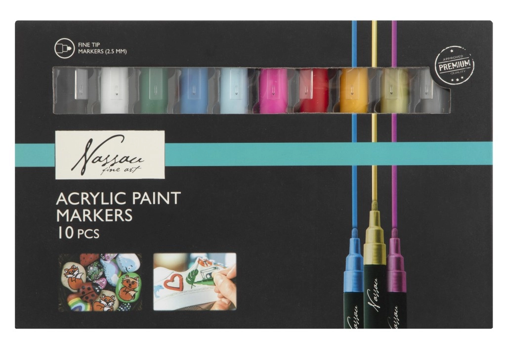 E-shop Súprava akrylových fixiek Nassau Fine Art 10 ks