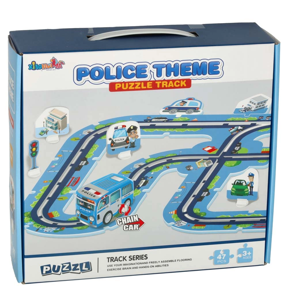 Policajná autodráha Puzzle mesto 47 dielov