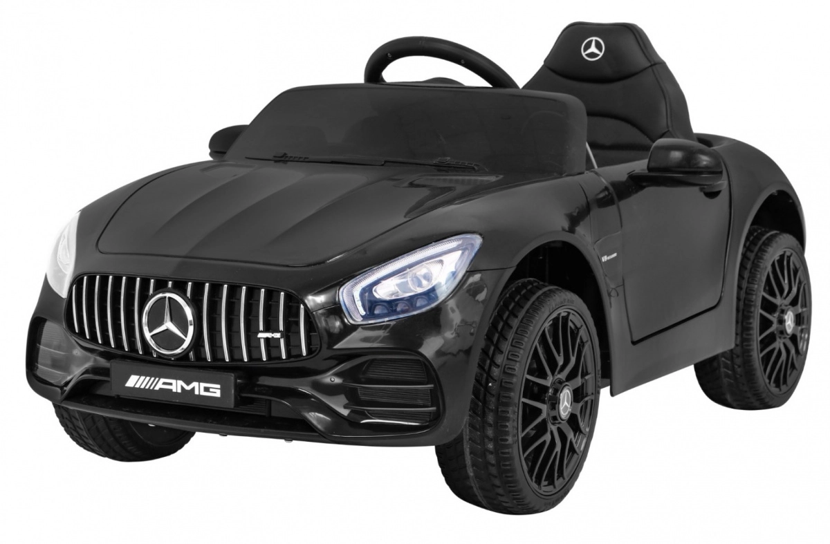 E-shop Detské elektrické autíčko Mercedes-Benz AMG GT, čierne, s diaľkovým ovládaním, plynulým rozjazdom a MP3