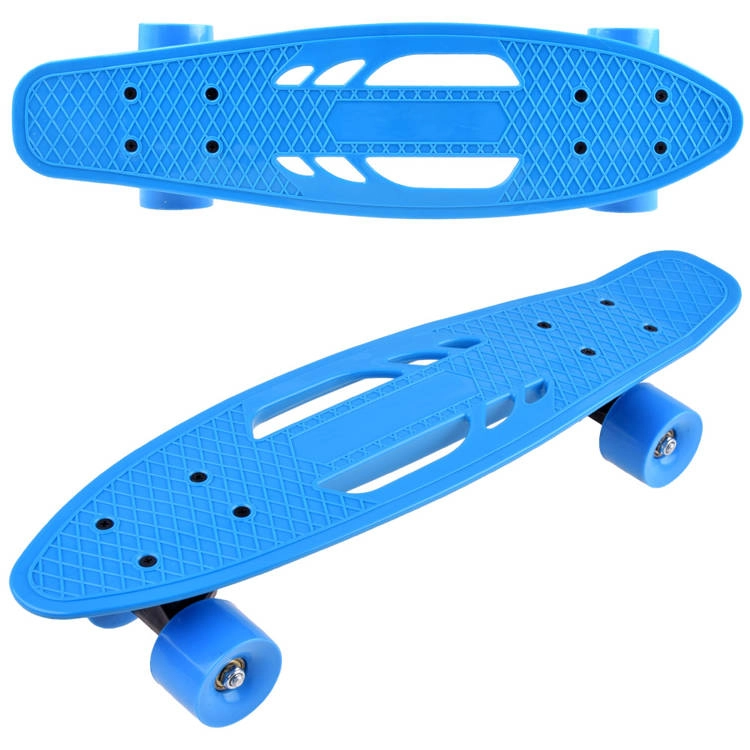 E-shop Detský penny skateboard s úchopovými výrezmi do 50 kg – Modrá