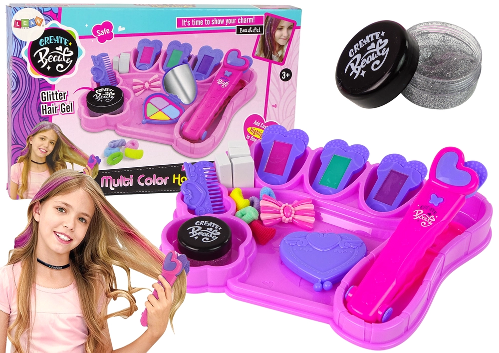 E-shop Lean Toys Sada na úpravu vlasov žehlička na melírovanie a vlasové doplnky