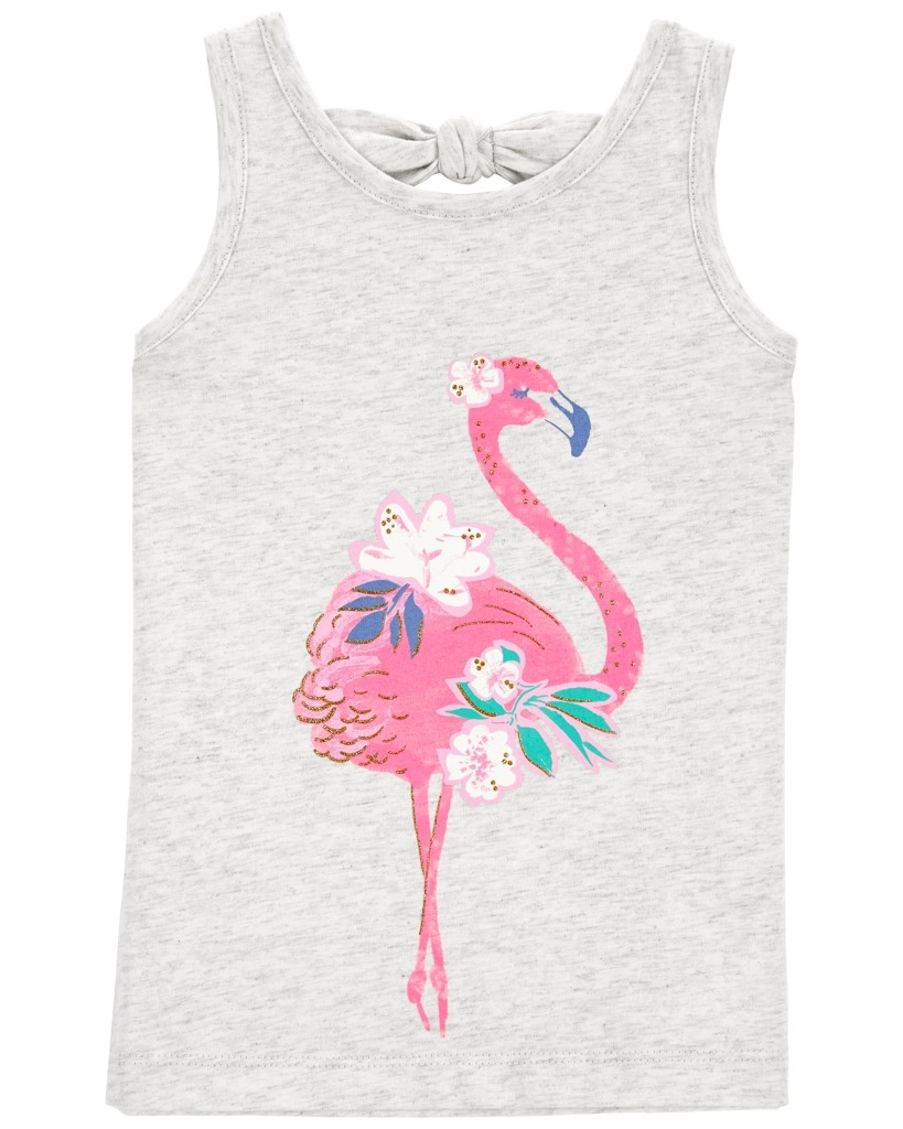 E-shop CARTER'S Tričko na ramienka Pink Flamingo dievča