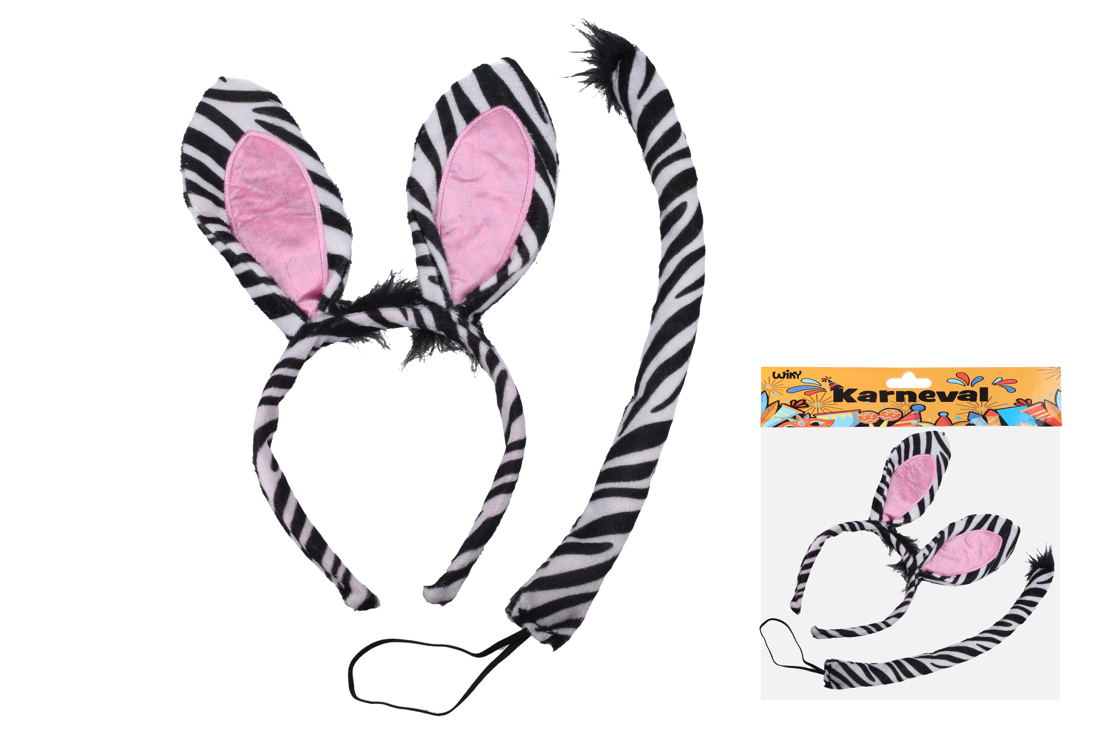 set čelenka zebra Wiky W026114