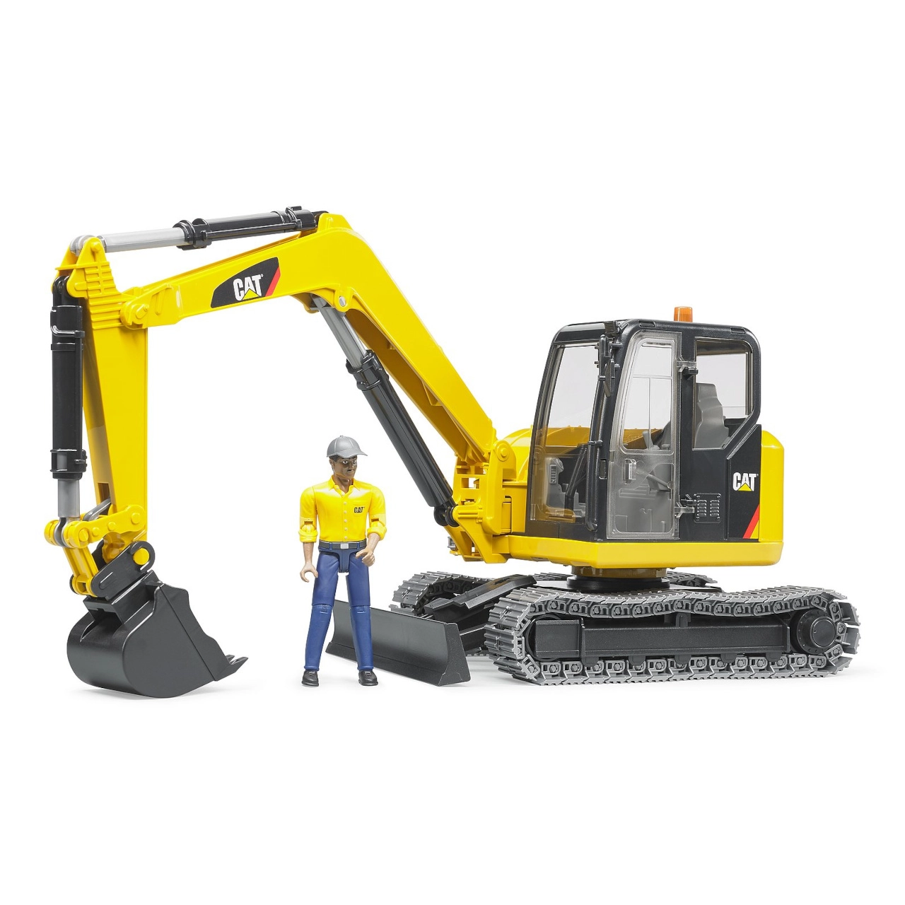 Bruder minibager CAT s figúrkou robotníka 1:16