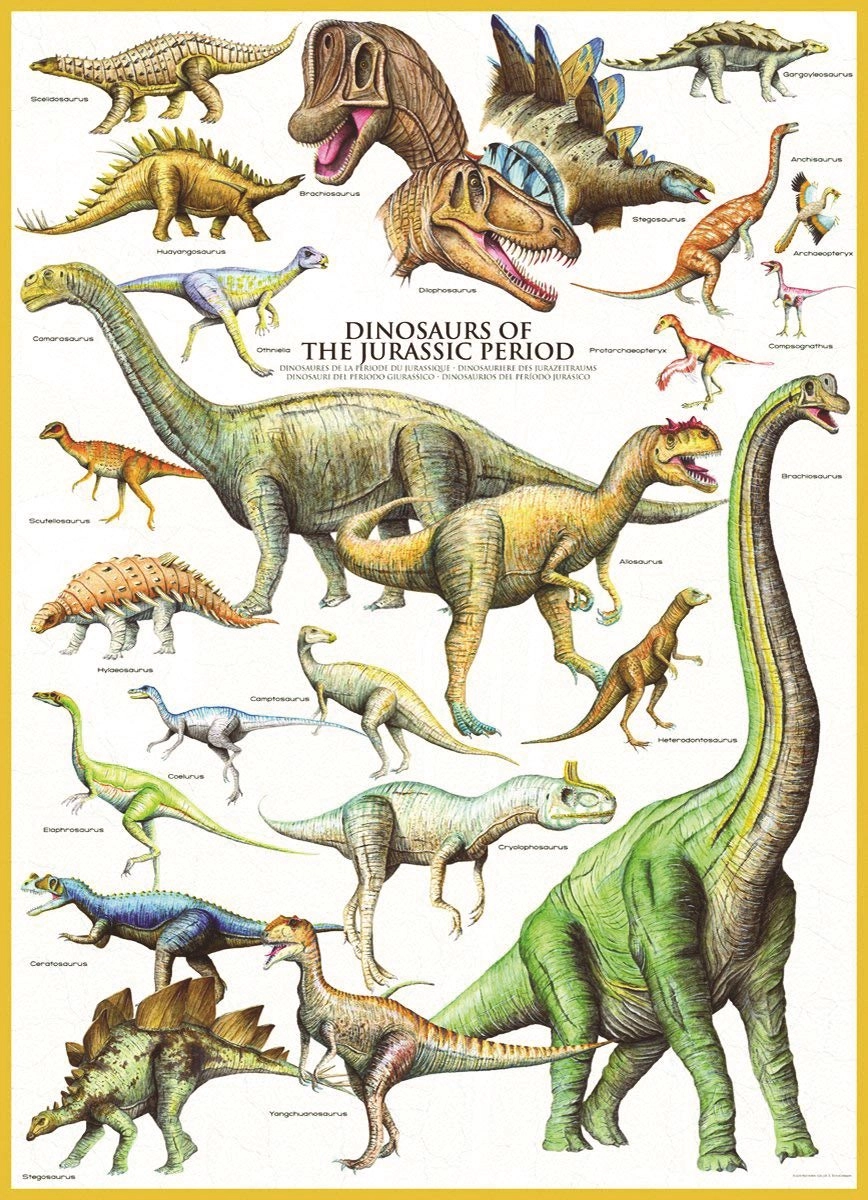 E-shop Eurographics puzzle dinosaury z jurského obdobia 1000 dielikov