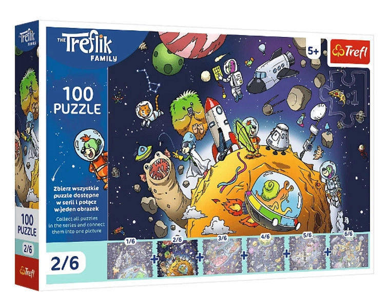 Puzzle Treflik vo vesmíre 100 dielikov
