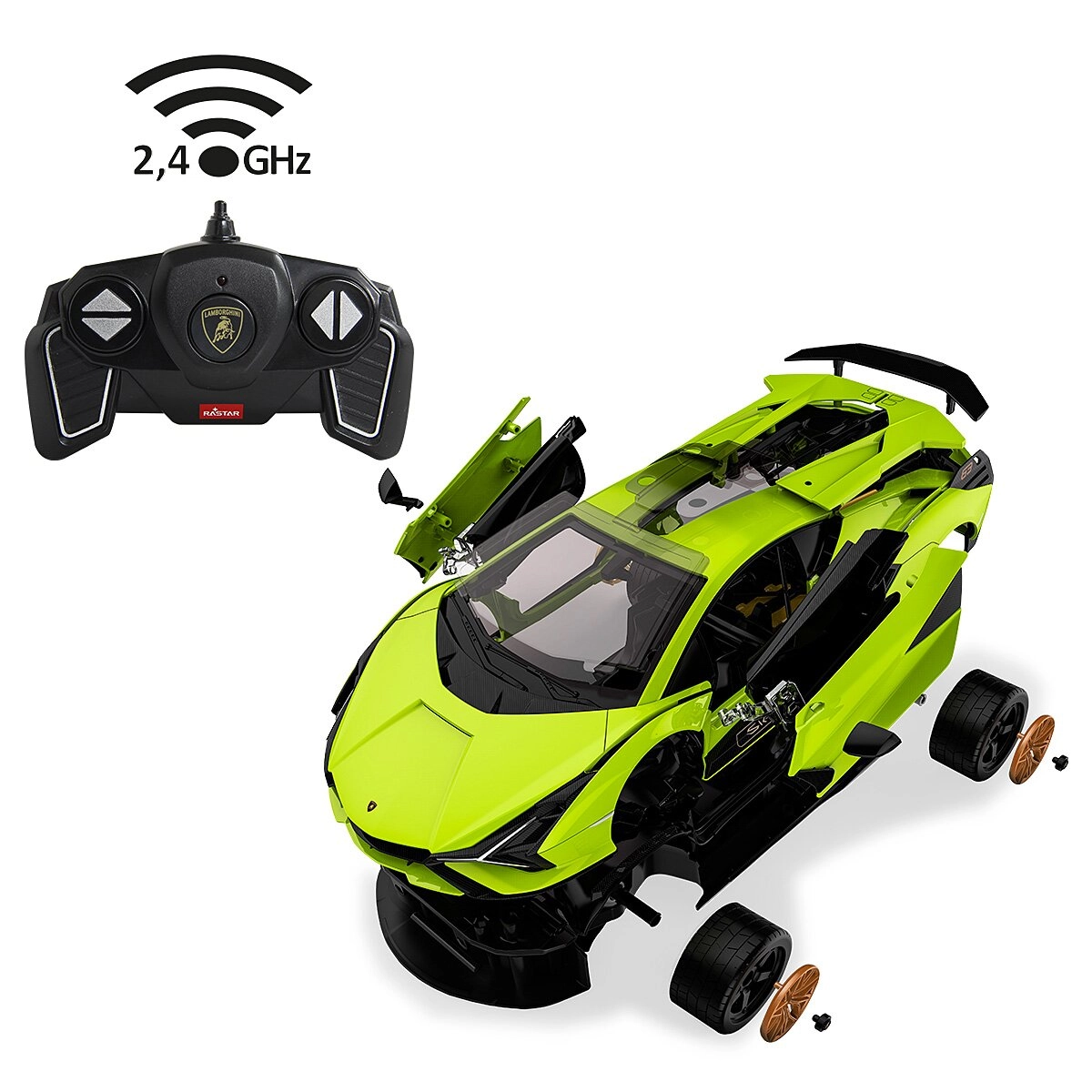 Jamara Lamborghini Sián FKP 37 RC stavebnica 1:18 2,4 GHz zelená