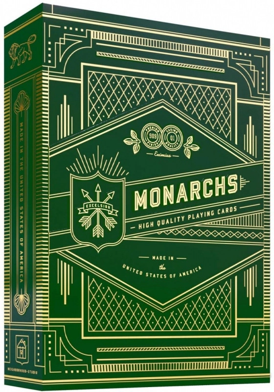 Hracie karty Monarchs zelené