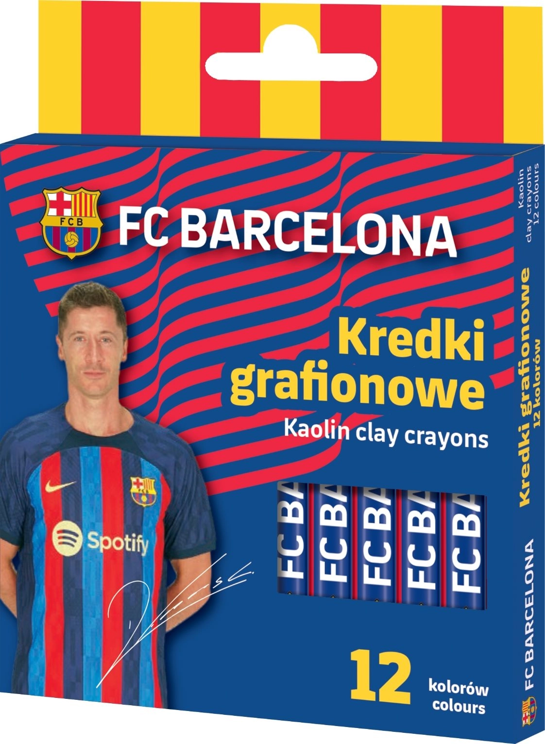 Voskové pastelky FC BARCELONA ASTRA, 12 ks