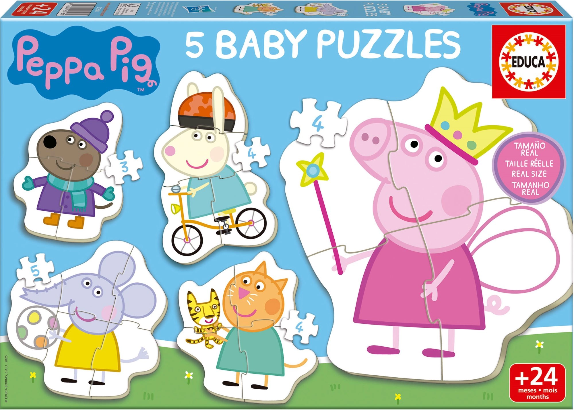 Baby puzzle Prasiatko PEPPA 5v1 (3–5 dielikov)